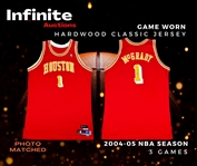 Tracy McGrady 2004-05 Houston Rockets PHOTO MATCHED Game Worn & Signed HWC Jersey - Matched to 3 Games! (RGU Match LOA)