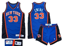 Patrick Ewing 1995-96 New York Knicks PHOTO MATCHED Game Worn Road Playoff Jersey & Shorts - ECSF vs. Bulls (RGU Match LOA)  