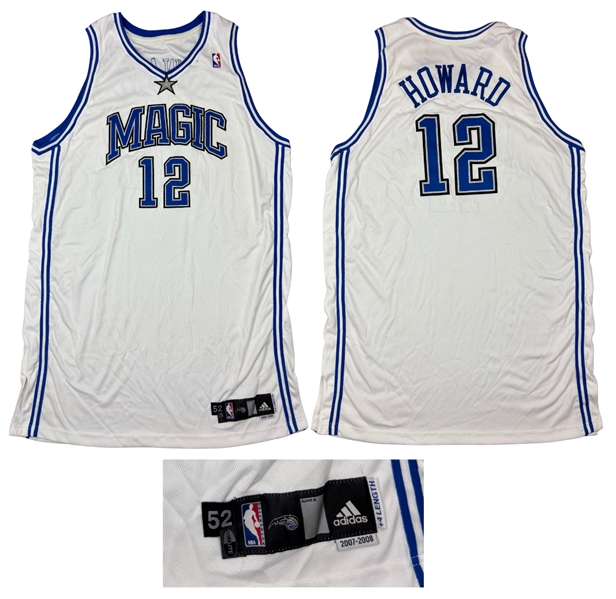 Dwight Howard 2007-08 Orlando Magic Game Worn Home Jersey