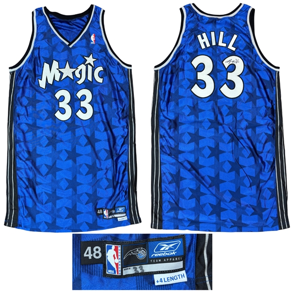 Grant Hill Orlando Magic Game Team Issued Signed Road Jersey