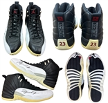 Michael Jordan 1997 NBA Playoffs Game Worn & Dual Signed Air Jordan XII Sneakers – Attributed to “Finger Wag Game” - MEARS Authentic