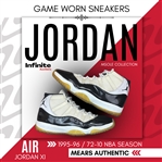 Michael Jordan 1995-96 Chicago Bulls Game Worn Air Jordan XI Sneakers "72-10 Season" - MEARS Authentic