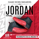 Michael Jordan 1997 Eastern Conference Finals Game Worn Air Jordan XII Sneakers – Attributed to Games 3/4/5 (MEARS Authenticated, Teammate LOA, Cancer Society Provenance)