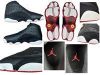 Michael Jordan 1998 NBA Playoffs Chicago Bulls Game Worn Air Jordan XIII Sneakers - Bulls Assistant Coach Family Provenance