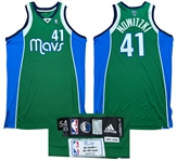 Dirk Nowitzki 2007-08 Dallas Mavericks Game Worn Road Alternate Jersey - Meigray Tagging