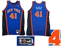 Glen Rice 2000-01 New York Knicks PHOTO MATCHED Game Worn & Signed Jersey - PM&G Match LOA, JSA
