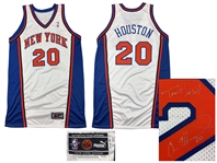 Allan Houston 2000-01 New York Knicks Team Issued & Signed Home Jersey