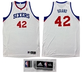 Elton Brand 2010-11 Philadelphia 76ers Game Worn Home Jersey