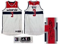 Bradley Beal 2012-13 Washington Wizards Game Worn & Signed Home Jersey - Champagne Stains