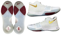 Kyrie Irving 11/8/2017 Cleveland Cavaliers PHOTO MATCHED Game Worn Dual Signed & Inscribed Nike Sneakers (Meigray Match LOA)