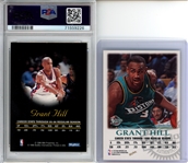 1996 & 1997 Grant Hill Skybox Autographics Cards - PSA 6/Auth Auto & Raw