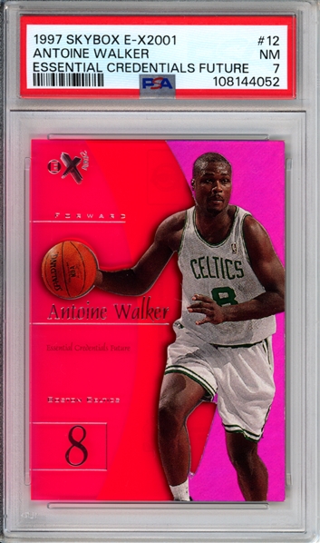 1997 Antione Walker Skybox E-X2001 Essential Credentials Future #d 56/69 - PSA 7