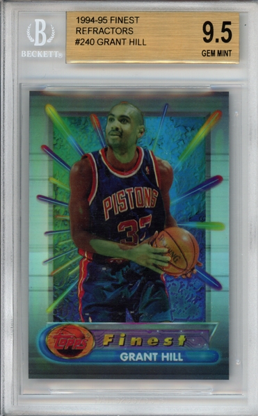 1994-95 Grant Hill Finest Refractors #240 ROOKIE - BGS 9.5 Gem Mint POP 9