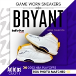 Kobe Bryant 2002 NBA Western Conference Semifinals Game Worn & Dual Autographed Adidas "Crazy 1" Sneakers (RGU Match LOA)