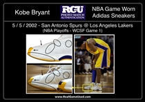 Kobe Bryant 2002 NBA Western Conference Semifinals Game Worn & Dual Autographed Adidas Crazy 1 Sneakers (RGU Match LOA)