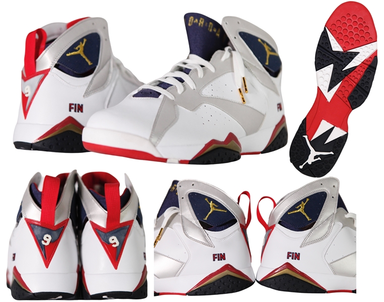 Michael Finley Air Jordan VII Rare 92 Olympic Style Player Issued Sneakers