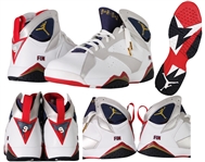 Michael Finley Air Jordan VII Rare 92 Olympic Style Player Issued Sneakers