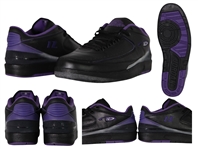 Mike Bibby Air Jordan II Low Black/Purple Player Issued Sneakers Size 12 (Sacramento Kings)