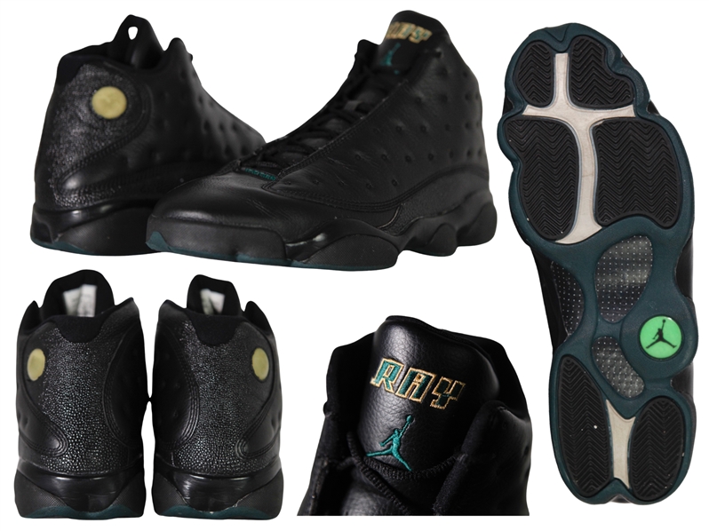 Ray Allen Air Jordan XIII Black Rare Player Issued Sneakers (Seattle Supersonics)