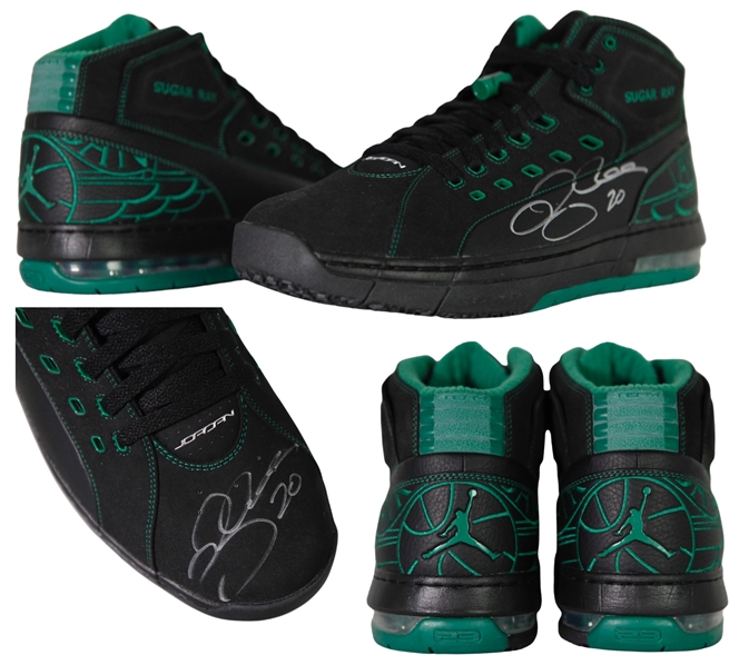 Ray Allen Dual Signed Air Jordan OLSchool Rare Player Issued Sneakers (Boston Celtics)